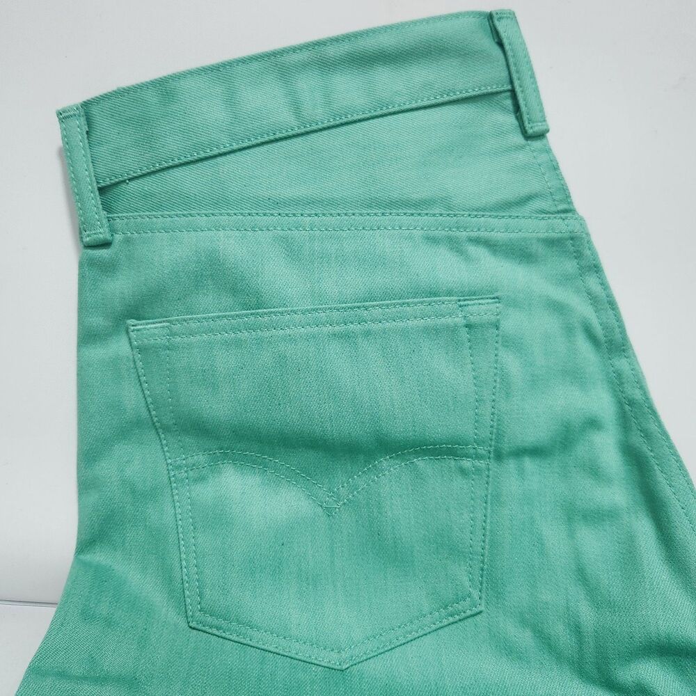 Levi's Men's 501 Original Shrink to Fit Jeans Spring Mint Teal Green 34W x 30L - Picture 4 of 7